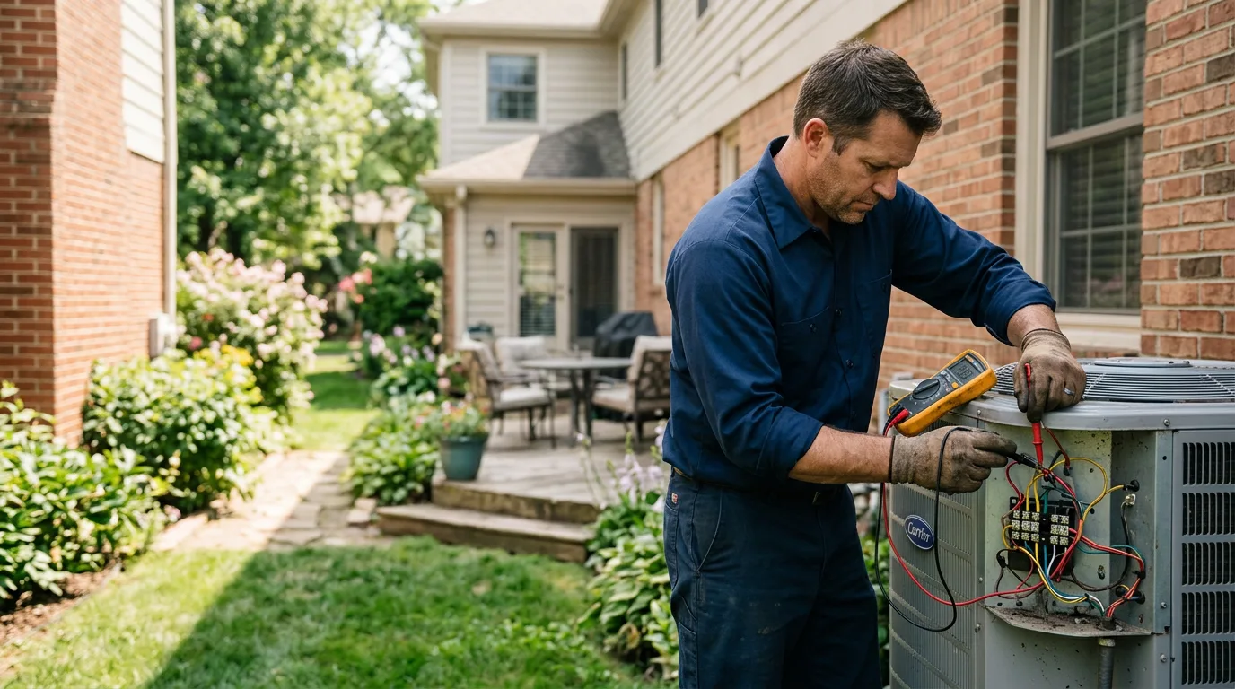 HVAC technician working near Clarksboro, NJ